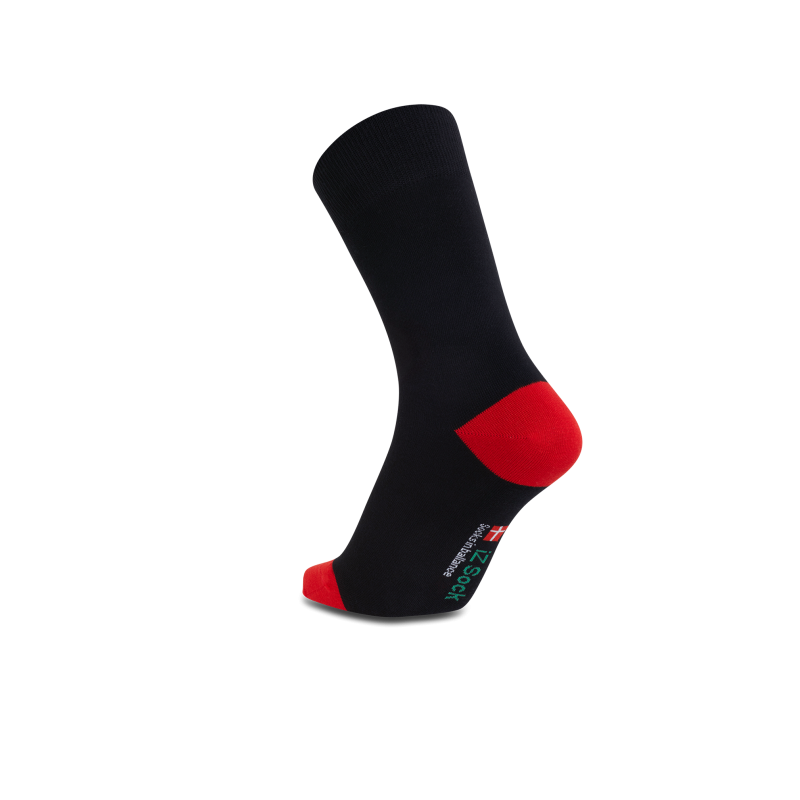 iZ Sock bambusstrømper i rød hæl og tå