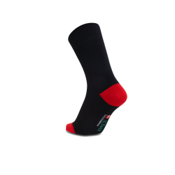 iZ Sock bambusstrømper i rød hæl og tå til børn