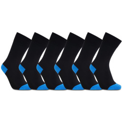 iZ Sock 6pak bambusstrømper i blå hæl og tå