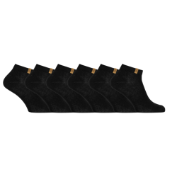 Iz sock Copenhagen 6pak luxury klassiske bambus ankelstrømper i sort