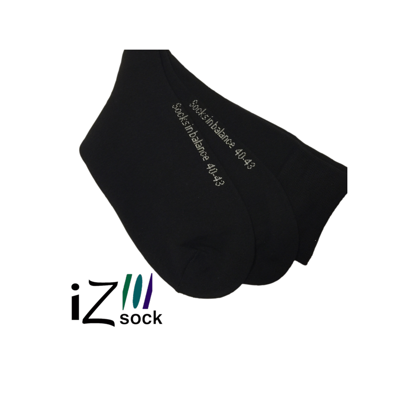 iZ Sock bomuldsstrømpe Terry i sort
