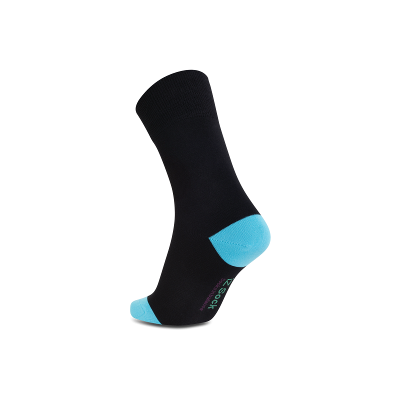 iZ Sock bambusstrømper i turkis hæl og tå