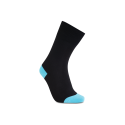 iZ Sock bambusstrømper i turkis hæl og tå til børn